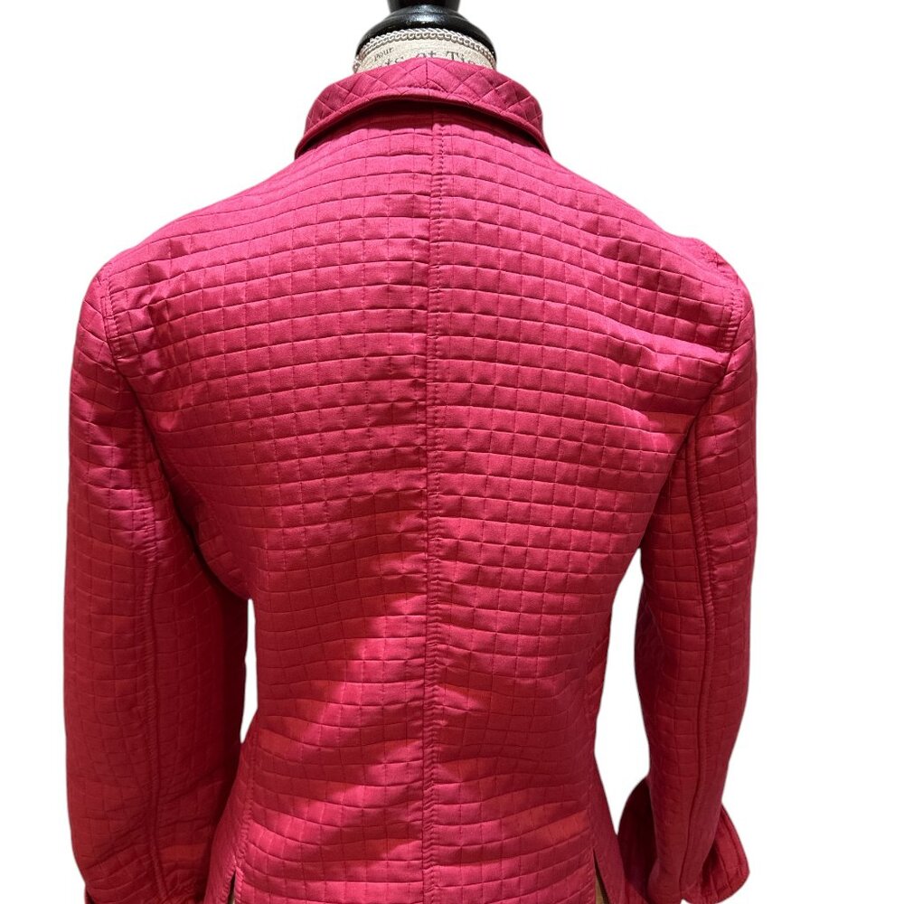Harve Benard Open Front Quilted Blazer Jacket Pink Women's Size 8 - Picture 3 of 7